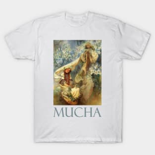 Madonna of the Lilies (1905) by Alphonse Mucha T-Shirt